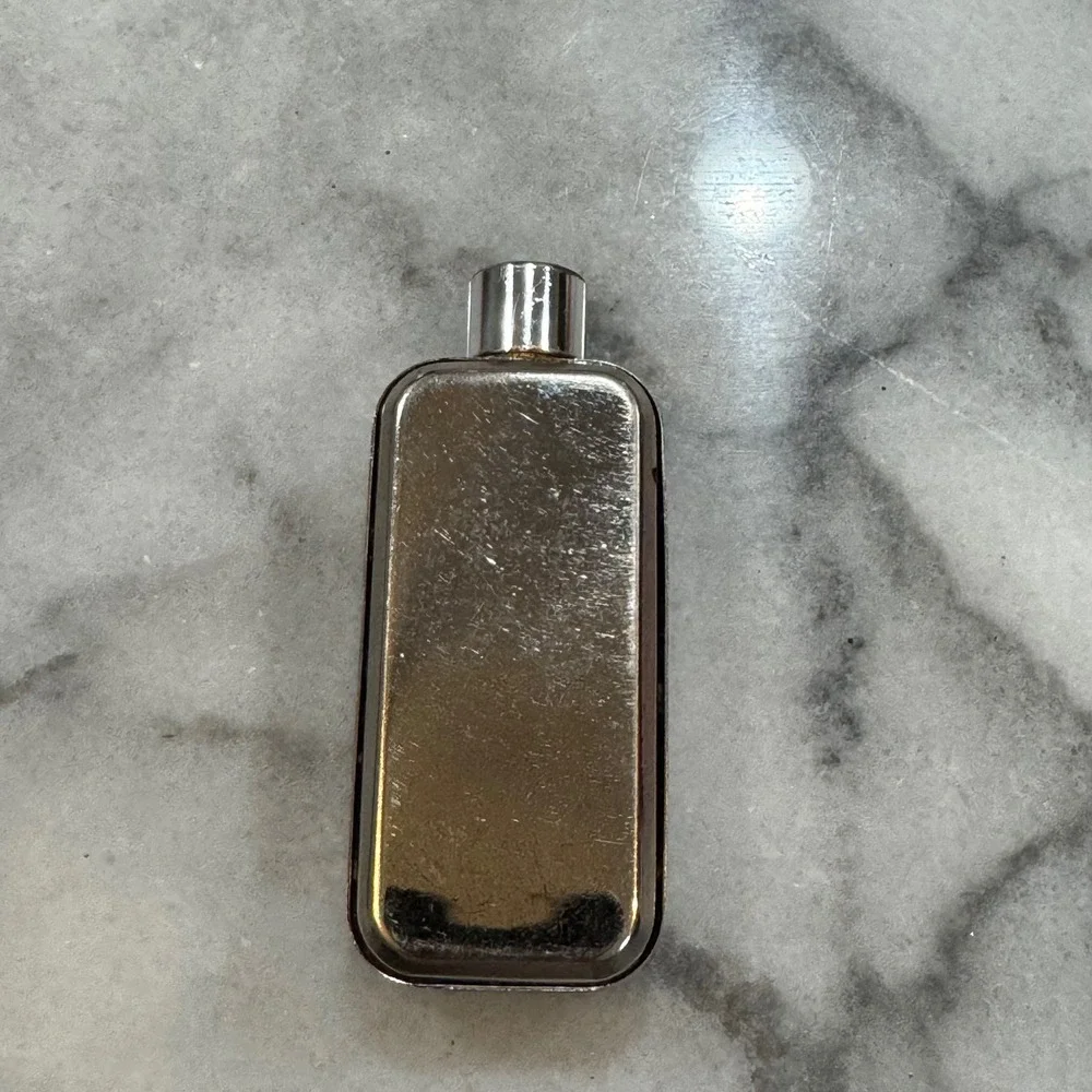 Vintage Lagerfeld Chrome Metal Cologne Spray Bottle Collectible Vanity Decor